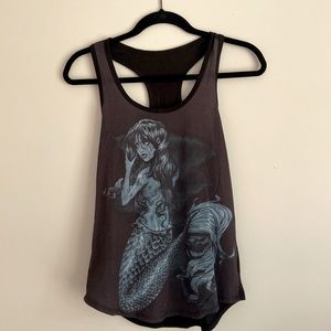Black mermaid tank top